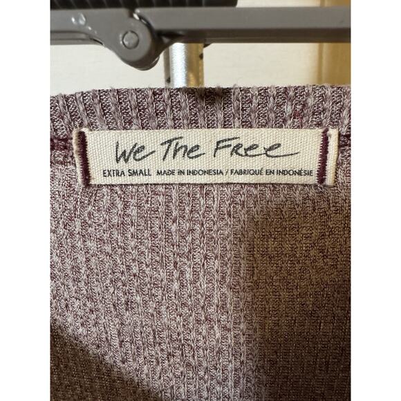 We The Free People Top ‘Winter Sun’ Tunic Billowy Tie Sleeve Purple Size XS - Picture 4 of 7